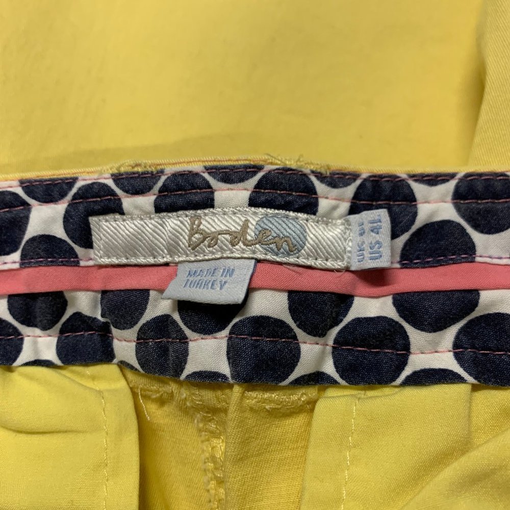 NWT Boden Pale Lemon Chino Pants Size 4 Long - Picture 6 of 9